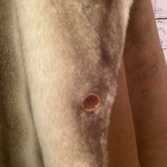 Dennis Basso Women 1X Brown Penny Lane Suede Leather Faux Fur Cuff reversible - Picture 8 of 8